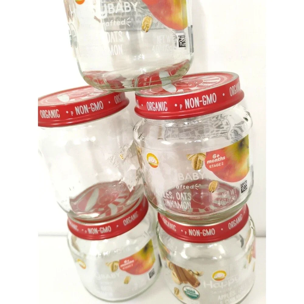Baby Food Jars Happy Baby Lot of 5 empty 4 oz